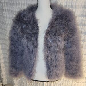 Super Fun Ostrich Feather Lilac Jacket MED